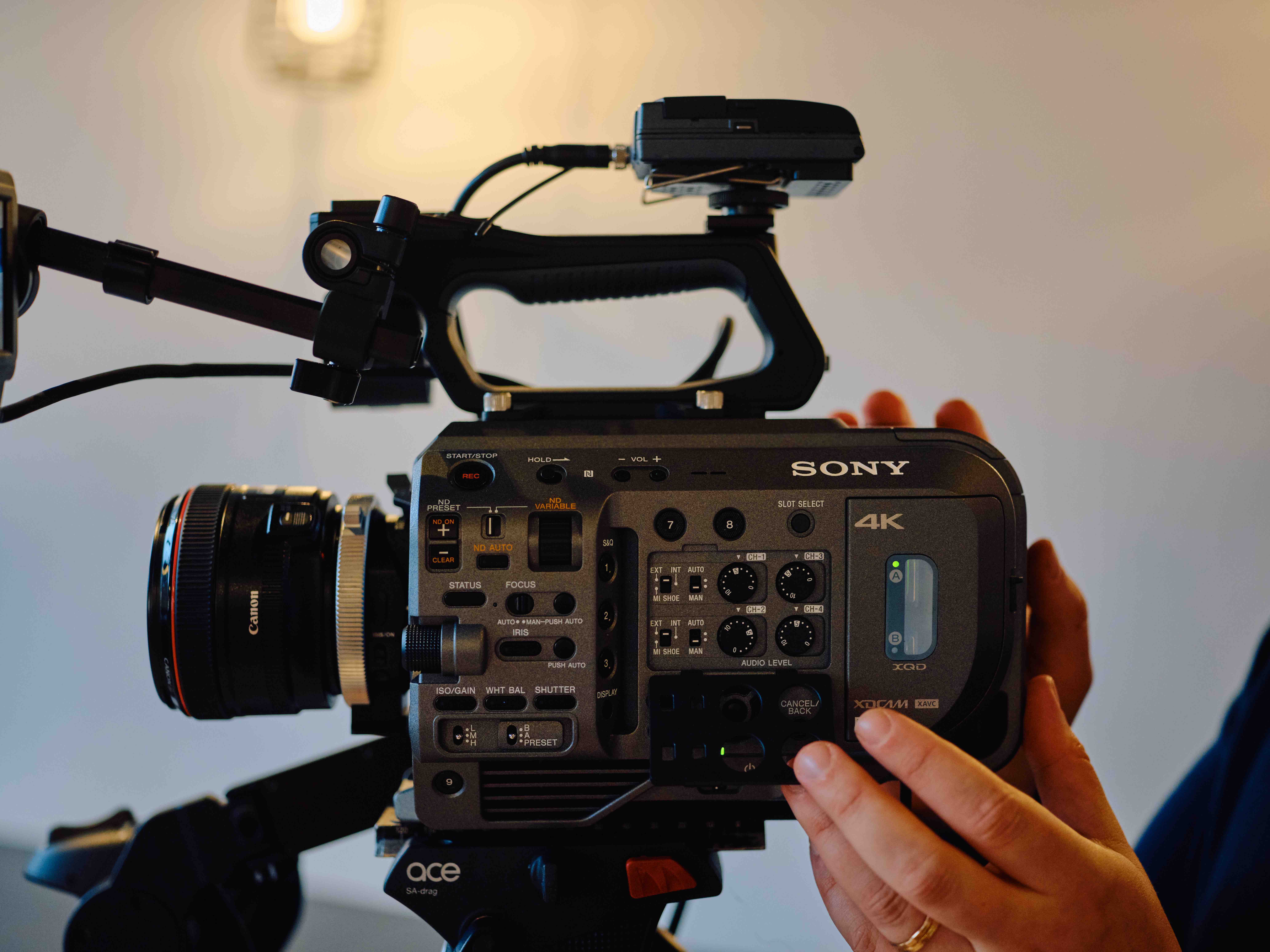 De Sony PXW-FX9 die wij gebruiken